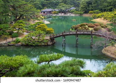 Ritsurin Garden in Takamatsu in Japan, Japanese Garden - Shutterstock ID 1690947487