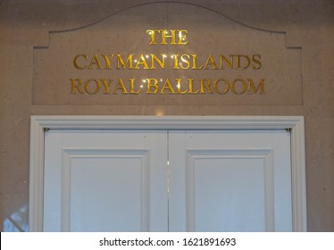 Ritz Carlton Hotel, Seven Mile Beach Grand Cayman, Cayman Islands. Nov. 20th 2019. Entrance Door To The Grand Ballroom Inside The Hotel.