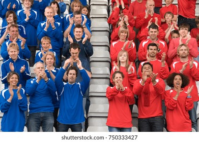 Rival Fans At Football Match