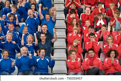 Rival Fans At Football Match