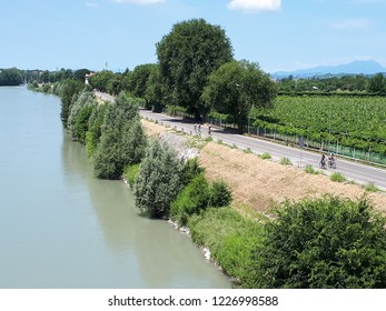 The River  Adige  near  Verona