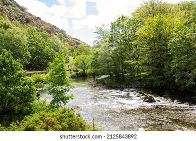 The River Afon Glaslyn Running Through Beddgelert, Snowdonia, Wales