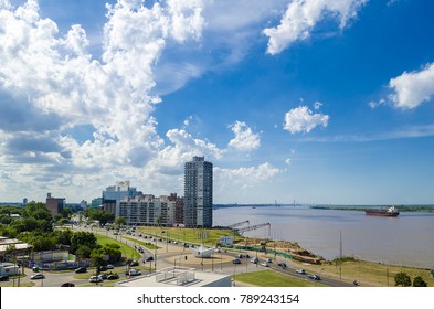 Paraná River In The Afternoon, In Rosario. Argentina.