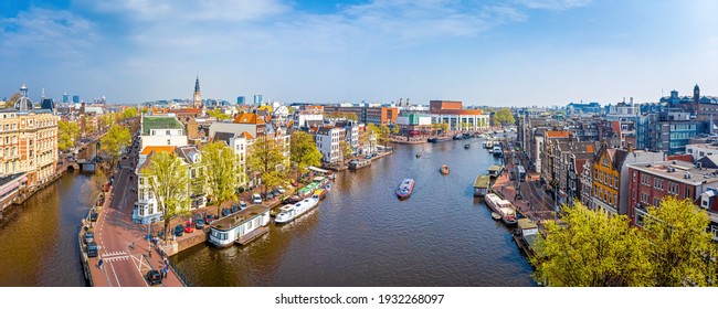 River Amstel in Amsterdam, Netherlands