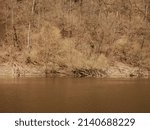 River basin in the beginning of spring