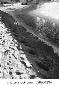 River at the beach