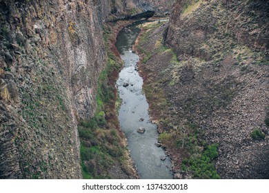 River between cliff sides