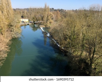 Saint-Benoît River Clain View From Viaduct Poitou Charentes France