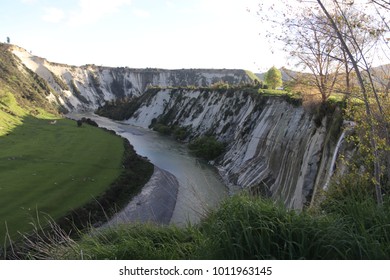 River cliffs in the evening