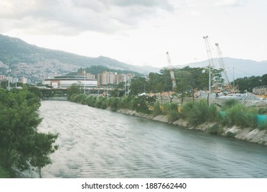 The Medellín Or Aburrá River Is A Colombian River That Crosses The City Of Medellín And Its Metropolitan Area