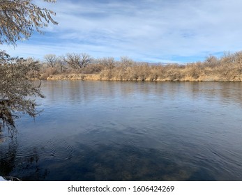 River In Delta Colorado In Winter