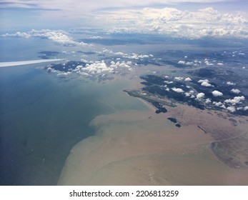 River Estuary From The Sky 