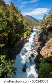 River flowing between mountains