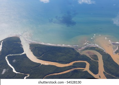 River Flowing Into Sea