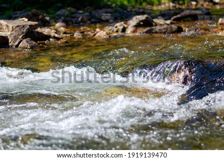 A river flowing over rocks