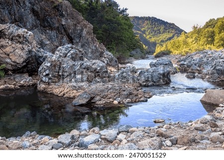 Similar – Image, Stock Photo River between rock formations