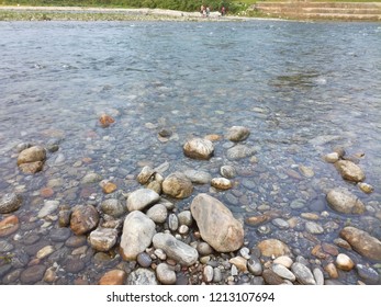 River Flows Through Rocks