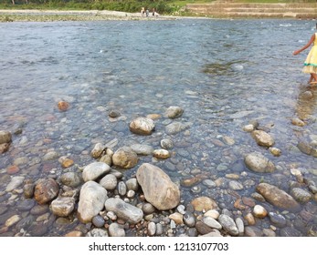 River Flows Through Rocks