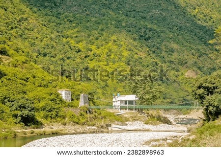 River at Frogpoint, Jhulla pull Garampani Khairna, Bhowali range, Uttarakhand, India, Asia