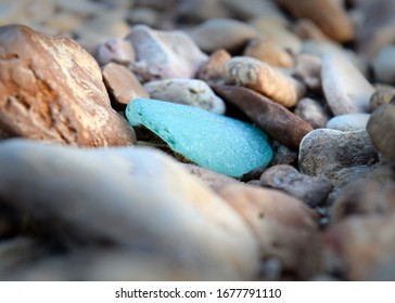 River Glass Hidden In Pebbles On The Buffalo National River