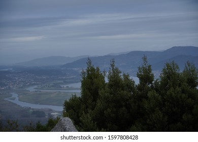 Miño River In A  Guarda, Village Of Pontevedra. Galicia,Spain