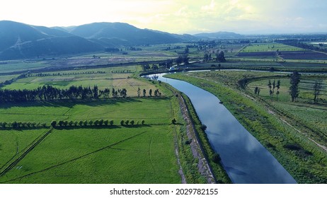 River Bogotá At The Height Of The Municipality Of Soacha Cundinamarca, A Municipality Adjacent To The Capital Of Colombia, Bogotá D.C.