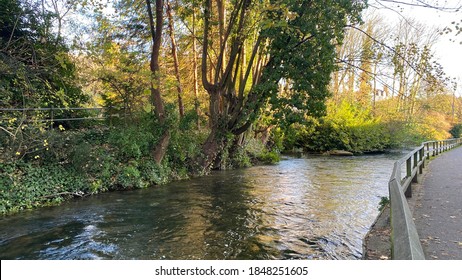 River Itchen In Winchester, England