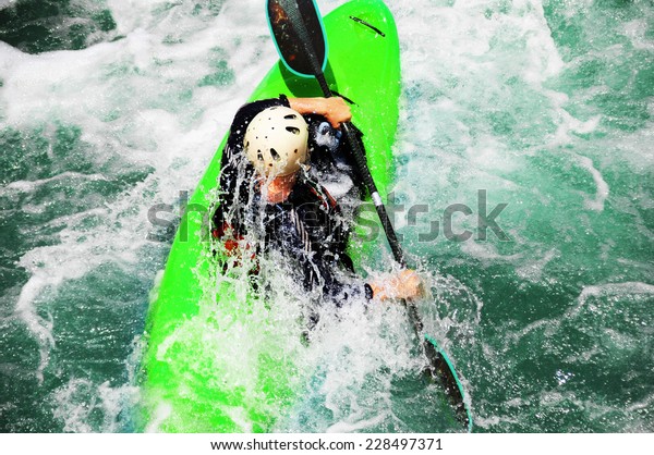 River Kayaking as\
extreme and fun sport