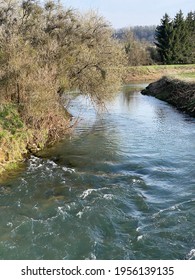 River La Chiers Close To Torgny, Gaume, Belgium