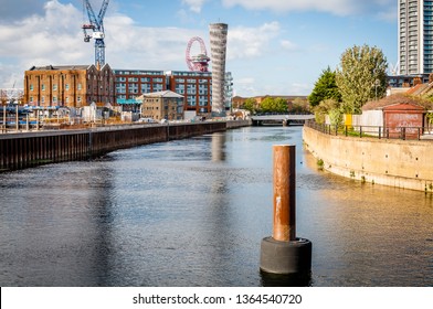 River Lea In East London England UK
