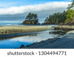 River leading out to Crescent Beach in Washington state.