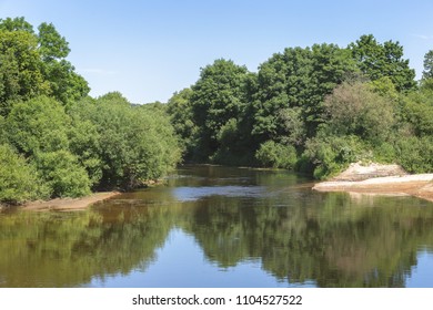 River In The Lithuania, Minija.
