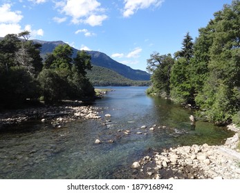 Chachín River, Located In The Lanín National Park. Neuquen, Patagonia Argentina, 2017