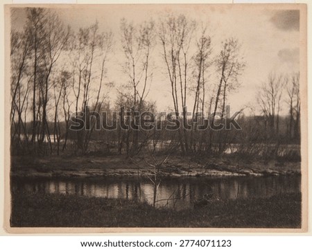 The River in May (1908) by Frances Stebbins Allen. Vintage nature photography.