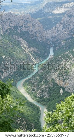 RIVER MEANDER IN THE MOUNTAIN