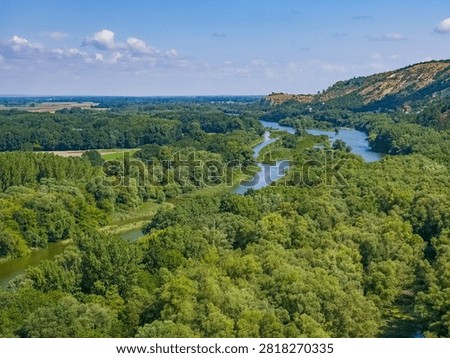 River Morava passing Devin castle in Slovakia.IMAGE
