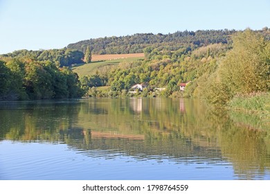 River Moselle At Millery In France	