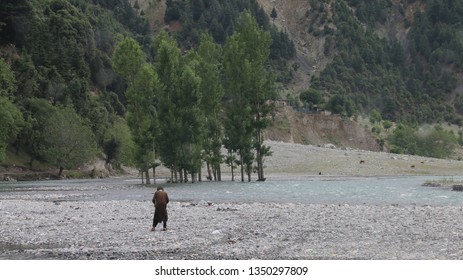 river with mountain
