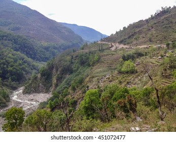 River, mountain, Annapurna base camp trail, Nepal