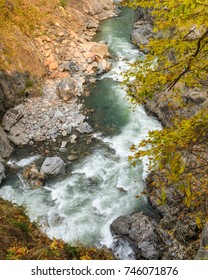 River In The Mountains. Russia. Krasnodar Region.