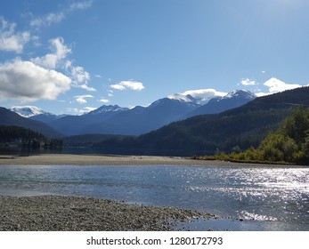 River Mountains Sky At Green Lake Whistler