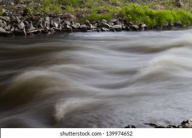 	River on the white background