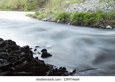 	River on the white background