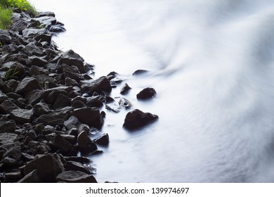 	River on the white background