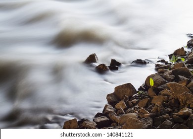 	River on the white background