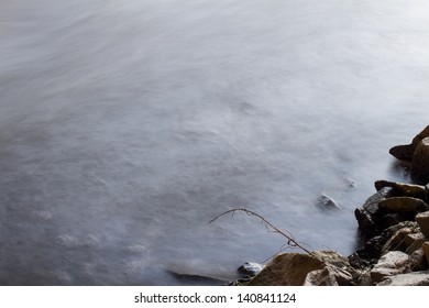 	River on the white background