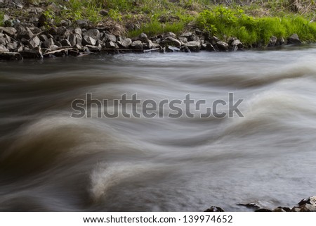 	River on the white background