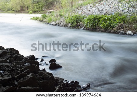 	River on the white background
