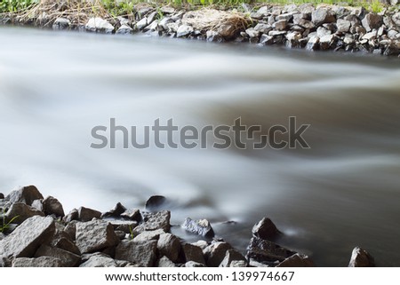 	River on the white background