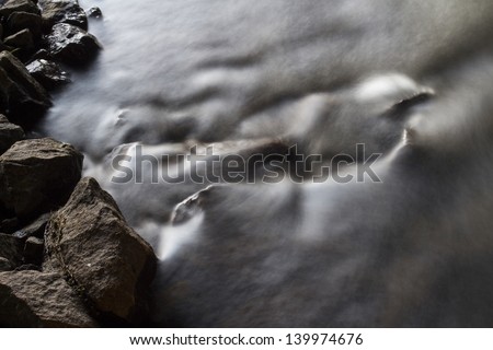 	River on the white background